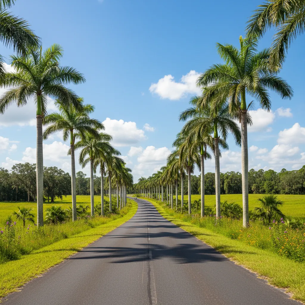 Benchmark Coachlines motorcoach traveling across North Central Florida